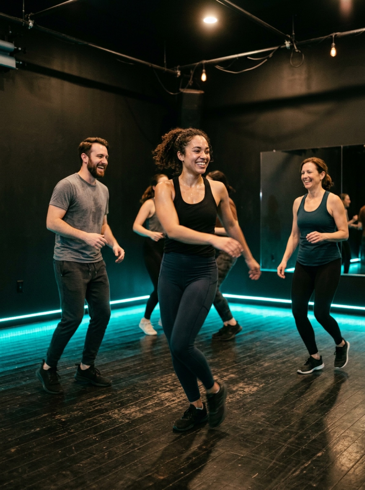 Adults dancing at The Facility